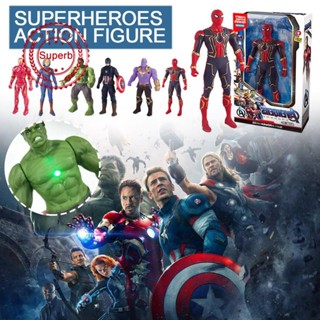 โมเดลฟิกเกอร์ Superheroes Marvel Avengers Captain Hulk Iron Spider Man America X1L1