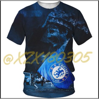 (ทั้งหมดในสต็อก Xzx180305) ใหม่ เสื้อยืด ลายฟุตบอล chelse FC 3D 27