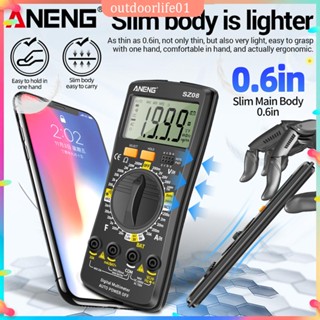 Odl Aneng Sz08 มัลติมิเตอร์ดิจิทัล หน้าจอ Lcd 2000 เคาท์ Dc Ac แรงดันไฟฟ้า ไดโอด Ncv แบบพกพา