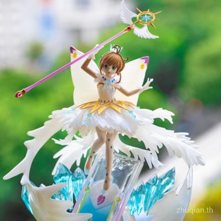 Quick-release Animation Magic card girl Sakura Beauty Girl wood base Sakura Sakura all changes Sakura hand-held wholesale spot