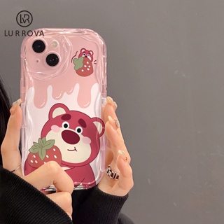 OPPO Realme C53 C33 C55 C35 Realme 10 4G Realme C21Y C25Y Realme C15 C25 5S 5I C2 Narzo 50A Prime Narzo N55 เคสโทรศัพท์ซิลิโคนลายหมีสตรอเบอร์รี่เนื้อครีม