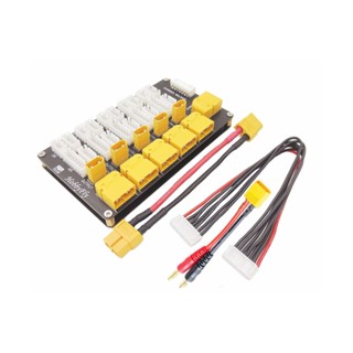 Parallel Board XT60 XT30 RC Lipo Battery Charging 2 in 1 Charging Plate Plug Supports 5 Packs for 2S-6S Lipo Battery