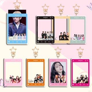 พวงกุญแจอะคริลิค รูปกรอบรูป Jason BlackPink Straykids GI-DLE Twice TXT ATEEZ แบบใหม่