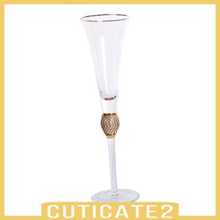 [Cuticate2] แก้วค็อกเทลใส ขอบทอง สําหรับใส่เครื่องดื่ม แชมเปญ บาร์ ปิกนิก ฉลองครบรอบ งานเลี้ยง งานเลี้ยง