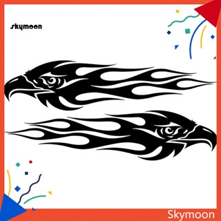 Skym* สติกเกอร์สะท้อนแสง ลายเปลวไฟ สําหรับตกแต่งรถยนต์ รถจักรยานยนต์ 2 ชิ้น