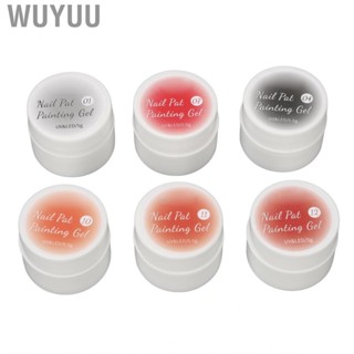 Wuyuu Glitter  Gel Polish  Highly Pigmented Pearlescent Nail Glossy 6 Colors Reflective for Home Artist