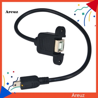 Are สายเคเบิลอะแดปเตอร์ USB Type B USB-B ตัวเมีย พร้อมเมาท์แผง เป็น Mini USB ปลั๊กตัวผู้