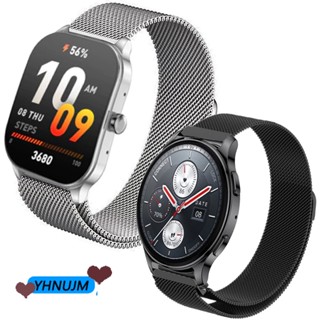 สายนาฬิกาข้อมือ โลหะสเตนเลส แม่เหล็ก แบบเปลี่ยน สําหรับ Amazfit Pop 3R Amazfit Pop 3S