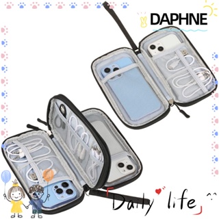 Daphne กระเป๋าเก็บสายหูฟัง ผ้าออกซ์ฟอร์ด 2 ชั้น กันน้ํา สําหรับเดินทาง