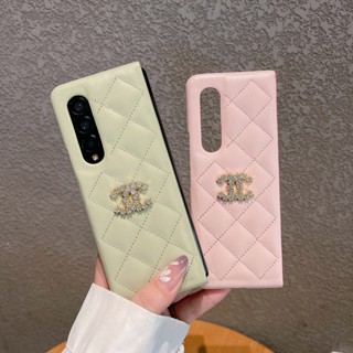 เคสมือถือ แบบหนัง พับได้ หรูหรา สไตล์วินเทจ สําหรับ Samsung Galaxy Z Fold 5 Z Fold 4 5G Z Fold 3