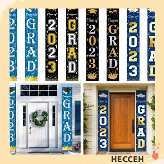 HECCEH Door Banner Class Of 2023 Courtyard Sign Decor 2023 Graduation Banners Graduation Couplet