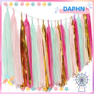 Daphs พวงมาลัยพู่กระดาษ ประดับลูกโป่ง สีแดง สีฟ้า สีเขียว สีชมพู สําหรับตกแต่งปาร์ตี้จบการศึกษา