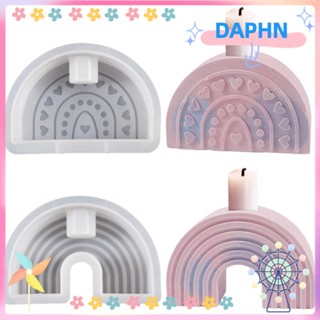 Daphs แม่พิมพ์ซิลิโคน สีรุ้ง สําหรับทําเทียน ซีเมนต์ยิปซั่ม DIY