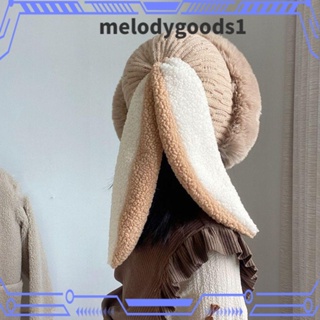 MELODYGOODS1 หมวกถัก หูกระต่าย ให้ความอบอุ่น แฟชั่นฤดูหนาว สไตล์เกาหลี