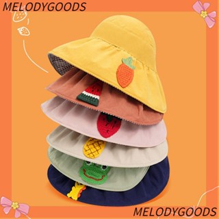 MELODG หมวกบักเก็ตกันแดด ขนาดใหญ่ ลายการ์ตูนข้าวโพด