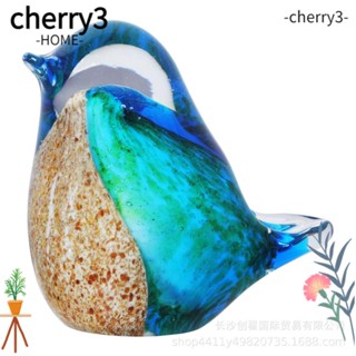 Cherry3 นกแก้วแฮนด์เมด สีฟ้าเข้ม สําหรับตกแต่งบ้าน