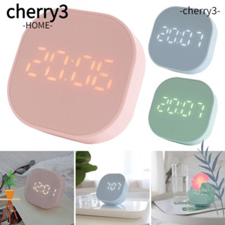 CHERRY3 นาฬิกาปลุกดิจิทัล อิเล็กทรอนิกส์ มีไฟแบ็คไลท์ LED 12 24 ชั่วโมง ขนาดเล็ก