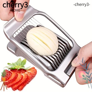 Cherry3 เครื่องตัดไข่ต้ม สตรอเบอร์รี่ โลหะผสมอลูมิเนียม ทําความสะอาดง่าย อเนกประสงค์ สําหรับสตรอเบอร์รี่