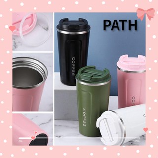 PATH แก้วกาแฟ แบบพกพา พร้อมฝาปิด คุณภาพสูง สําหรับเดินทาง