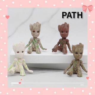 PATH ฟิกเกอร์ Grote Flowerpot Little Tree Man เหมือนจริง สําหรับตกแต่งบ้าน รถยนต์ 2 ชิ้น