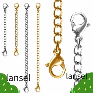 LANSEL โซ่ต่อขยายโซ่ สเตนเลส 3 นิ้ว สีทอง สีเงิน สีดํา DIY