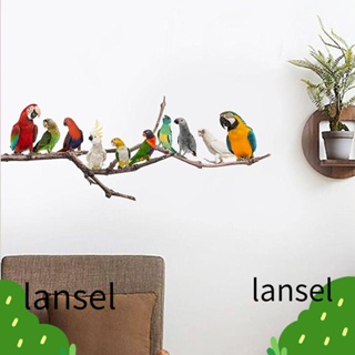 Lansel สติกเกอร์ติดผนัง, ห้องเนอสเซอรี่ ใช้ซ้ําได้ รูปลอกผนัง, นก มีกาวในตัว ผนังศิลปะ ห้องนอน