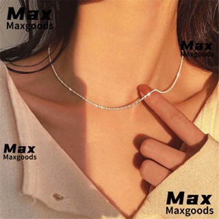 Maxg สร้อยข้อมือโช้กเกอร์ ประดับโซ่ หรูหรา