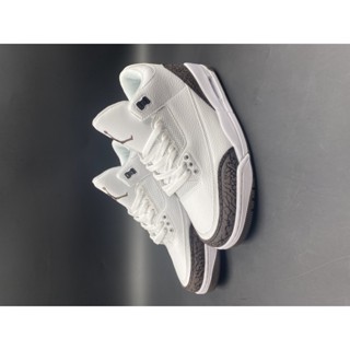 Air Jordan 3 AJ3 รองเท้าบาสเก็ตบอลลําลอง สีขาว สีน้ําตาล สไตล์เรโทร CK9246-102 CK9246-102 k