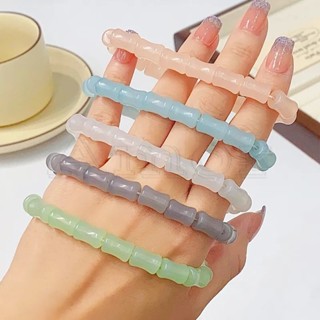 เครื่องประดับ สร้อยข้อมือ ประดับลูกปัดไม้ไผ่ สีเยลลี่ แฟชั่นฤดูร้อน สไตล์จีน สําหรับผู้หญิง