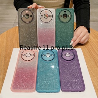 เคสโทรศัพท์มือถือซิลิโคน TPU แบบนิ่ม ลายกากเพชร สําหรับ Realme 11 pro plus 11proplus 11pro+ Realme11 Realme11pro