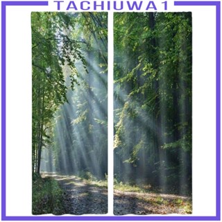 [Tachiuwa1] ผ้าม่านโพลีเอสเตอร์ พิมพ์ลายป่าดิจิทัล มีฉนวนกันความร้อน อเนกประสงค์ พร้อมปลอกยาง สําหรับห้องนอน