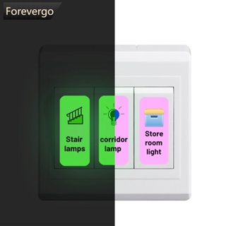 Forevergo สติกเกอร์ฉลากเรืองแสงในที่มืด ติดปุ่มสวิตช์เปิด ปิด D6W8