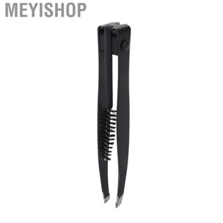 Meyishop Eyebrow Tweezer  Tight Bite Compact 2 In 1 Comb for Makeup