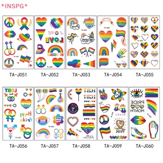 Inspg&gt; สติกเกอร์รอยสักชั่วคราว LGBT กันน้ํา ลอกออกได้