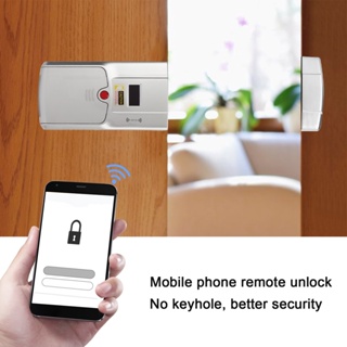  Intelligent Security ล็อคประตูอัจฉริยะ Keyless ปกปิดล็อคประตูอิเล็กทรอนิกส์อัจฉริยะรีโมทคอนโทรลล็อคความปลอดภัยสำหรับบ้าน