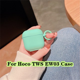 【จัดส่งรวดเร็ว】สําหรับ Hoco. Tws EW03 เคสหูฟัง แบบนิ่ม สีฟ้า และสีม่วง สําหรับ Hoco TWS EW03