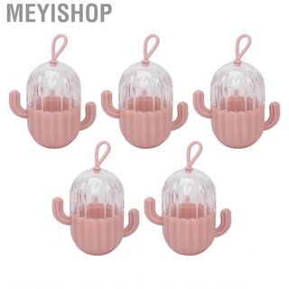 Meyishop Beauty Egg Holder   Puff Storage Box Portable 5pcs Cactus Shape Transparent for Dressing Table Party