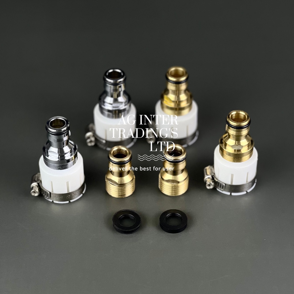 หัวแปลง เกลียวก๊อกน้ำเครื่องซักผ้า และก๊อกอเนกประสงค์ UNIVERSAL ADAPTER ติดตั้งง่ายใช้งานได้ทุกหัวก๊อก