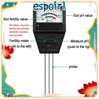 Espo 2 in 1 เครื่องวัดค่า PH ในดิน ตรวจสอบความเจริญเติบโตของพืช สําหรับสวน ดอกไม้ ดิน ทดสอบค่า PH ในดิน