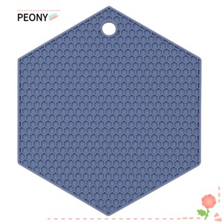 Peonypavilion แผ่นซิลิโคนรองแก้ว ทนความร้อน 4 สี 7 X 7 X 0.23 นิ้ว 4 ชิ้น