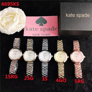 Kate Spade นาฬิกาข้อมือควอตซ์ลําลอง สายหนัง หน้าปัดกลม ประดับเพชร เหมาะกับของขวัญวันเกิด สําหรับผู้ชาย และผู้หญิง