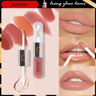 Julystar ลิปสติก ลิปกลอส น้ําผึ้ง 103 หัวคู่ สีใส สําหรับแต่งหน้า