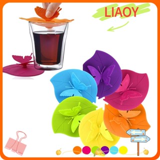 Liaoy ฝาครอบแก้ว ซิลิโคน สีสันสดใส แฟชั่นน่ารัก