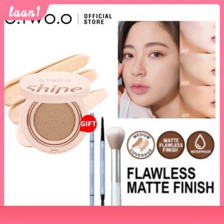 【ซื้อ 1 Take 2】o.two.o 3 Color Silky Moisturizing Makeup Pressed Powder More Delicate No Flying Powder Long-last With Gift cod