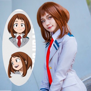 วิกผมสั้น คอสเพลย์ My Hero Academia Ochako สองด้าน สไตล์ญี่ปุ่น สําหรับผู้หญิง