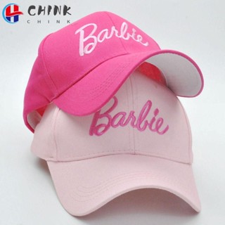 หมวกเบสบอลลําลอง ปักลายตัวอักษร CHINK Kawaii Barbie สามารถปรับได้ แฟชั่นทันสมัย สําหรับผู้ใหญ่ และเด็ก