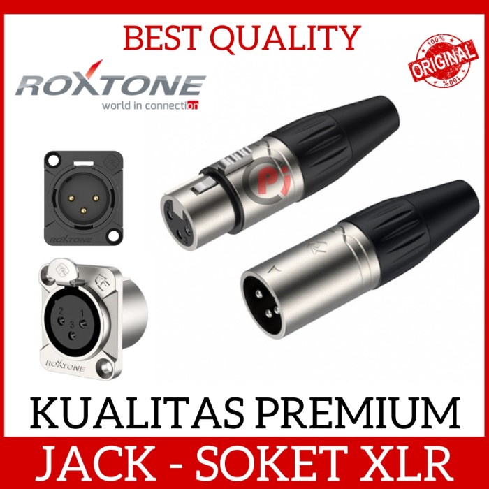 แจ็คเสียง ROXTONE XLR ดั้งเดิม / ซ็อกเก็ตเมาท์แชสซีชาย / หญิง 3P