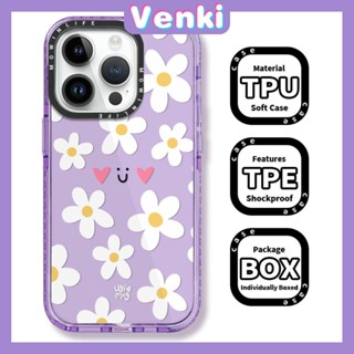 Venki - เข้ากันได้สำหรับ เคส iphone 11 เคสไอโฟน เคสไอโฟน11  เคสโทรศัพท์เคสนิ่มเคสใสหนากันกระแทกกรอบป้องกันกล้องดอกไม้สีขาวสดขนาดเล็กเข้ากันได้กับ iPhone 13 12 11 Pro Max XR XS MAX 7 8 Plus