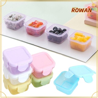 Rowans กล่องซีลพลาสติก ขนาดเล็ก แบบพกพา 7 สี พร้อมฝาปิด กันรั่ว สําหรับเก็บอาหาร ในห้องครัว 2 ชิ้น