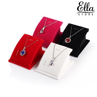 Ellastore123 ชั้นวางเครื่องประดับ สร้อยคอ กํามะหยี่ แฟชั่น